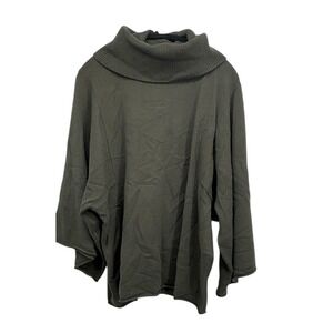 BCBGMAXAZRIA‎ Military Green Turtleneck Oversized Knit Poncho Sweater XS/S